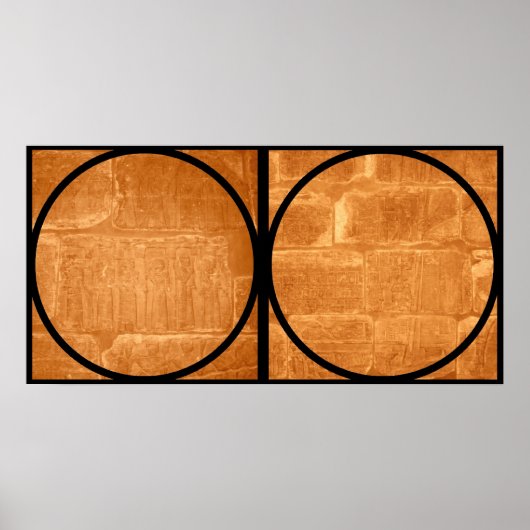 Egyptische Hieroglyphics Diptych Poster (Voorkant)