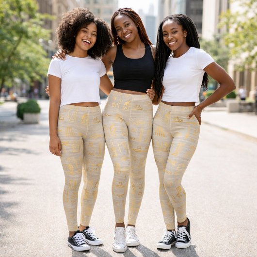 Egyptische Hieroglyphics Leggings