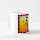 Egyptische Hieroglyphics Mok (Voorkant links)