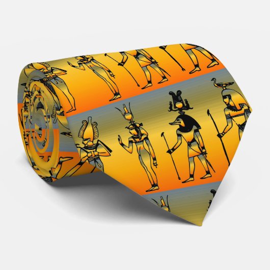 Egyptische Hieroglyphics Necktie Stropdas (Opgerold)