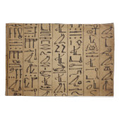  Egyptische Hieroglyphics Paper Print Kussensloop (Achterkant-Links)