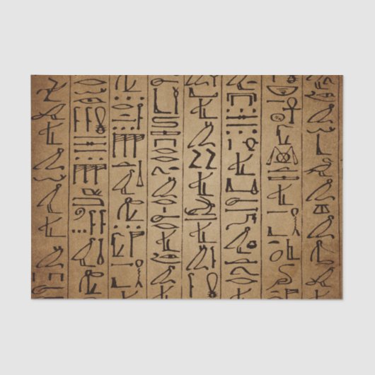  Egyptische Hieroglyphics Paper Print Tissuepapier (Voorkant)
