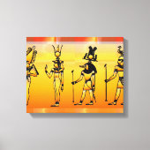 Egyptische Hieroglyphics Wrapped Canvas (Voorkant)