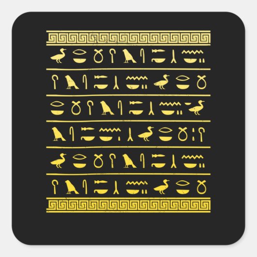Egyptische Hieroglyphiks Historian Ancient Egypte Vierkante Sticker (Voorkant)