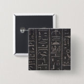 Egyptische Hieroglyphs Button (Voorkant /achterkant)