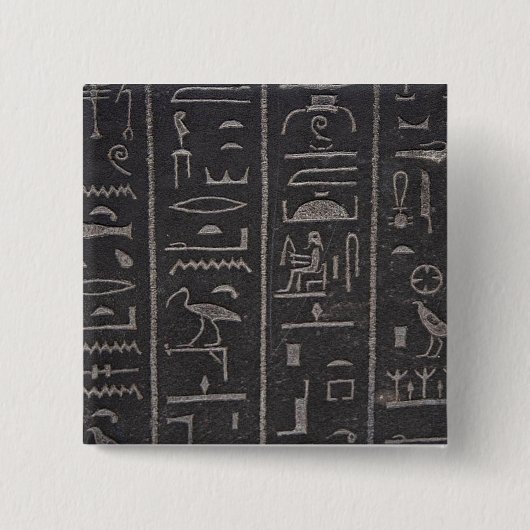 Egyptische Hieroglyphs Button (Voorkant)