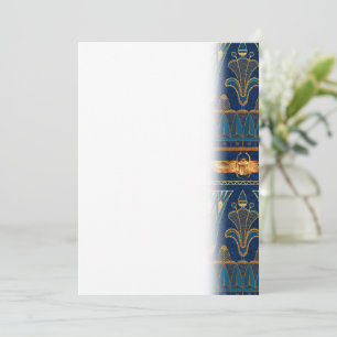 Egyptische Hieroglyphs Gold Beetles Golden Glitter Save The Date