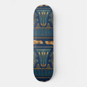 Egyptische Hieroglyphs Gold Beetles Golden Glitter Skateboard
