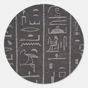 Egyptische Hieroglyphs Ronde Sticker