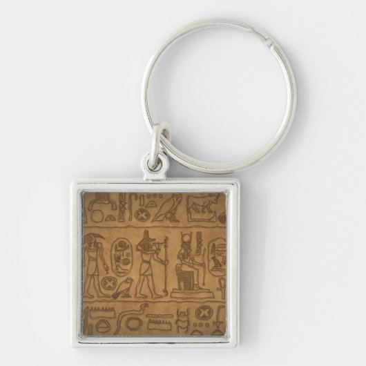 Egyptische Hieroglypische Kunst Sleutelhanger (Voorkant)