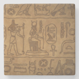 Egyptische Hieroglypische Kunst Stenen Onderzetter