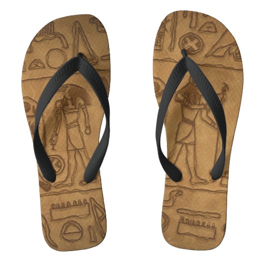 Egyptische Hieroglypische Kunst Teenslippers (Voetbed)