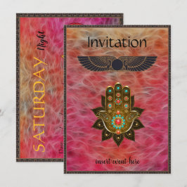 Egyptische Kaart met de uitnodigingslijst van hoog