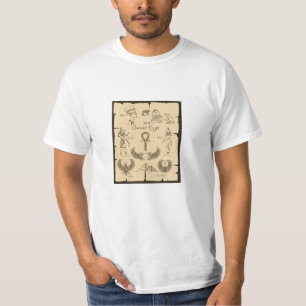 Egyptische kaart T-shirt – Land van farao's en pir