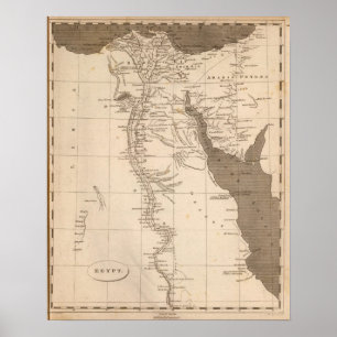 Egyptische kaart van Arrowsmith Poster