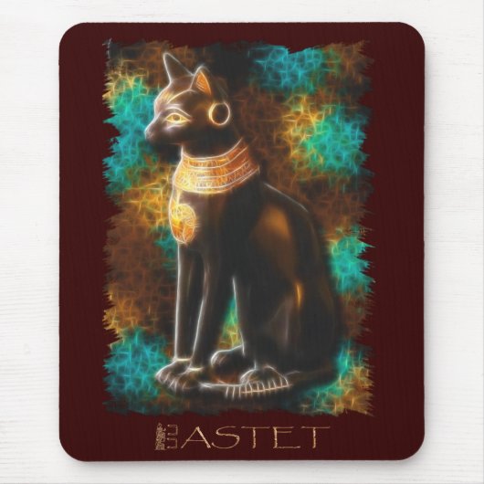 Egyptische kat Bastet Mousepad Muismat (Voorkant)