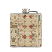 Egyptische kat - Bastet op papyrus Heupfles (Achterkant)