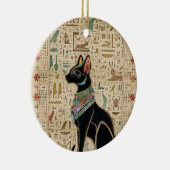 Egyptische kat - Bastet op papyrus Keramisch Ornament (Rechts)