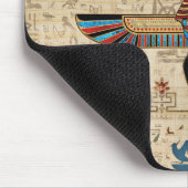 Egyptische kat - Bastet op papyrus Muismat (Hoek)