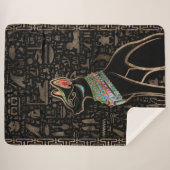 Egyptische kat - Bastet Sherpa Deken (Voorkant (horizontaal))