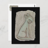 Egyptische kat briefkaart (Voorkant / Achterkant)
