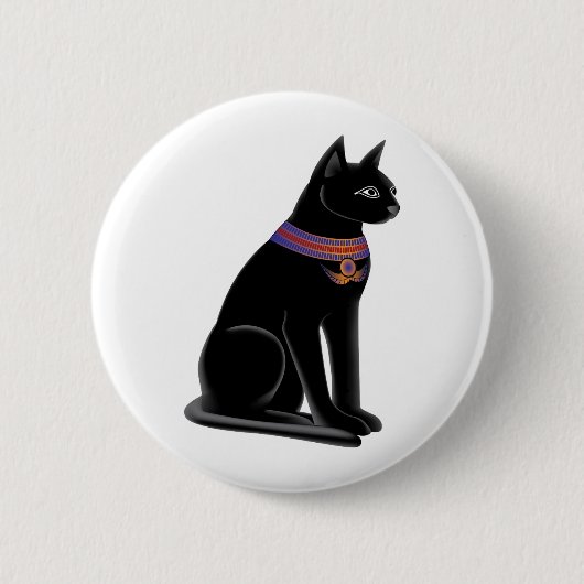 Egyptische Kat Goddess Bastet Ronde Button 5,7 Cm (Voorkant)