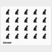 Egyptische Kat Goddess Bastet Ronde Sticker (Vel)
