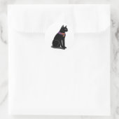 Egyptische Kat Goddess Bastet Ronde Sticker (Tas)