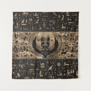 Egyptische Kat Goddess Bastet Wandkleed