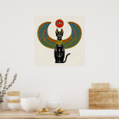 Egyptische kat Goddess Poster (Keuken)