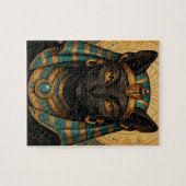 Egyptische kat Godin | Bastet gouden puzzel (Horizontaal)
