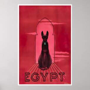 Egyptische Kat Kunst Egypte Reis Poster Print
