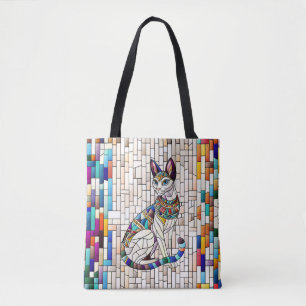 Egyptische kat - Mozaïek kunst Draagtas