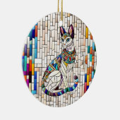 Egyptische kat - Mozaïek kunst Keramisch Ornament (Rechts)