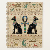 Egyptische katten en ankhkruis planner (Voorkant)