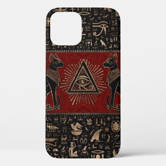 Egyptische katten en ogen van paarden Case-Mate iPhone case (Achterkant)