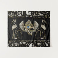 Egyptische katten en ogen van paardenstaarten