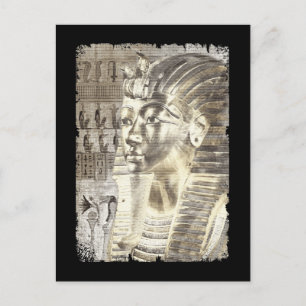 Egyptische koning Tut Pharaoh Tutankhamun Wall Art Briefkaart