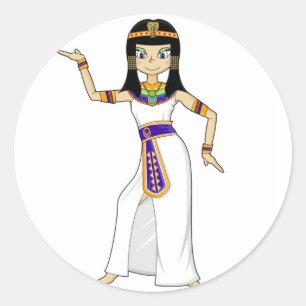 Egyptische koningin Cleopatra dansen Sticker