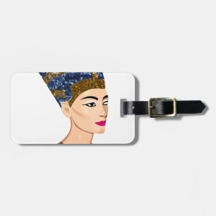 egyptische koningin nefertiti bagagelabel