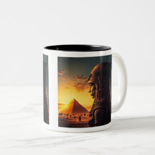 Egyptische koningin tweetone Mok, 11 oz Tweekleurige Koffiemok