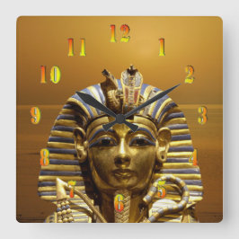 Egyptische koningsaap vierkante klok