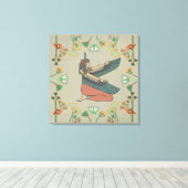 Egyptische kunst canvas afdruk (Insitu (Houten vloer))