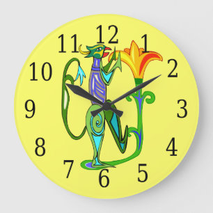 Egyptische kunst met Lotus Flower  Grote Klok