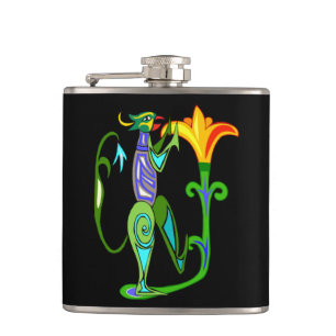 Egyptische kunst met Lotus Flower Heupfles