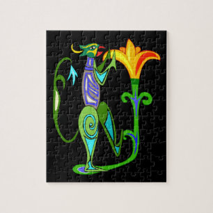 Egyptische kunst met Lotus Flower Legpuzzel