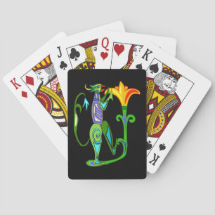 Egyptische kunst met Lotus Flower-speelkaarten Speelkaarten