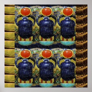 EGYPTISCHE kunst op het gebied van energie en gedi Poster