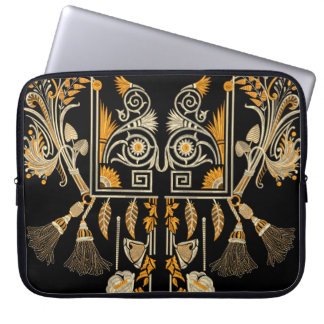 Egyptische kunst traditionele gouden grens creëer  laptop sleeve