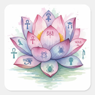 Egyptische Lotus Heilige Premium Sticker